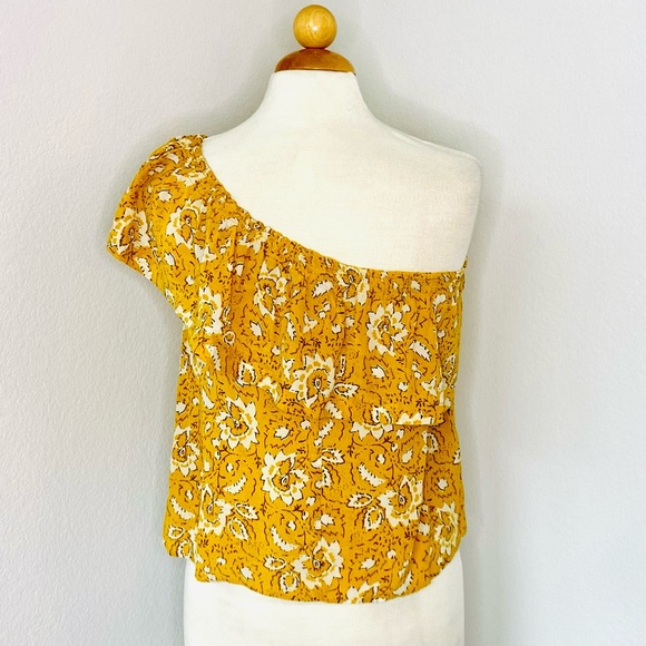 Preowned Madewell Silk off the shoulder Blouse size small - Picture 2 of 6